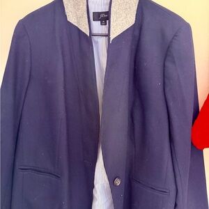 J. Crew Navy and Gray Blazer